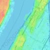 Topografische kaart New York County, hoogte, reliëf