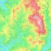 Topografische kaart La Gresle, hoogte, reliëf