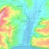 Topografische kaart Colyford, hoogte, reliëf