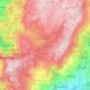 Topografische kaart Borbela e Lamas de Olo, hoogte, reliëf