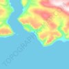 Topografische kaart Grise Fiord, hoogte, reliëf
