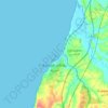 Topografische kaart Assilah, hoogte, reliëf