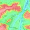 Topografische kaart Cerny, hoogte, reliëf