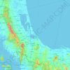 Topografische kaart Songkhla, hoogte, reliëf