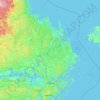 Topografische kaart Landskapet Uppland, hoogte, reliëf