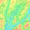 Topografische kaart Asphodel-Norwood, hoogte, reliëf