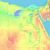Topografische kaart Egypte, hoogte, reliëf