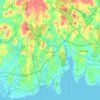 Topografische kaart East Lyme, hoogte, reliëf