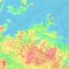 Topografische kaart Mecklenburg-Voor-Pommeren, hoogte, reliëf