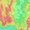 Topografische kaart Narbethong, hoogte, reliëf