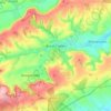 Topografische kaart Broad Chalke, hoogte, reliëf