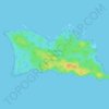 Topografische kaart Isla Escudo de Veraguas, hoogte, reliëf