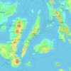 Topografische kaart Central Visayas, hoogte, reliëf