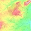 Topografische kaart Kesra, hoogte, reliëf