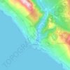 Topografische kaart Crikvenica, hoogte, reliëf