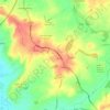 Topografische kaart Twycross, hoogte, reliëf