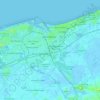 Topografische kaart Dunkerque, hoogte, reliëf