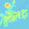 Topografische kaart Adak Island, hoogte, reliëf