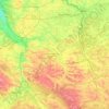 Topografische kaart Woiwodschap Lublin, hoogte, reliëf