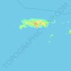 Topografische kaart Admiralty Islands, hoogte, reliëf