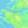 Topografische kaart Bradenton, hoogte, reliëf