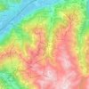 Topografische kaart Nendaz, hoogte, reliëf