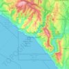 Topografische kaart Laguna Beach, hoogte, reliëf