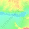 Topografische kaart Balkasjmeer, hoogte, reliëf