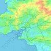Topografische kaart La Rochelle, hoogte, reliëf