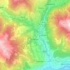 Topografische kaart Gignod, hoogte, reliëf