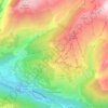 Topografische kaart Montvalezan, hoogte, reliëf