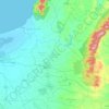 Topografische kaart Menzel Bouzelfa, hoogte, reliëf