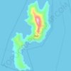 Topografische kaart Oxeia, hoogte, reliëf