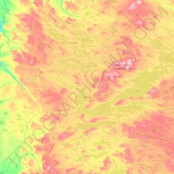 Topografische kaart Posio, hoogte, reliëf