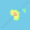 Topografische kaart D'Arcy Island, hoogte, reliëf