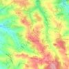 Topografische kaart Caussens, hoogte, reliëf