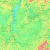 Topografische kaart Mosel, hoogte, reliëf