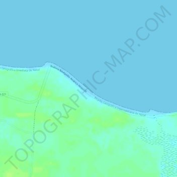 Topografische kaart Praia de Tourinhos, hoogte, reliëf