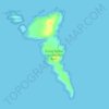 Topografische kaart Goose Island, hoogte, reliëf