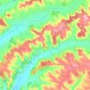 Topografische kaart Tréjouls, hoogte, reliëf