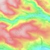 Topografische kaart Grinton, hoogte, reliëf
