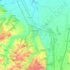 Topografische kaart Saverdun, hoogte, reliëf