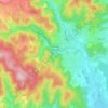 Topografische kaart La Celle-en-Morvan, hoogte, reliëf