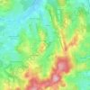 Topografische kaart La Vineuse sur Fregande, hoogte, reliëf