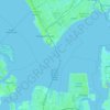 Topografische kaart Hampton Roads, hoogte, reliëf