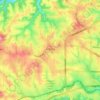 Topografische kaart Asbury, hoogte, reliëf