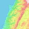 Topografische kaart Mount Lebanon Governorate, hoogte, reliëf