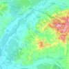 Topografische kaart okres Skalica, hoogte, reliëf