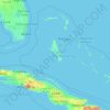 Topografische kaart Bahamas, hoogte, reliëf