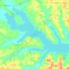 Topografische kaart Lake Claiborne, hoogte, reliëf